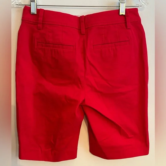 Talbots Perfect Short Vibrant Red Bermuda Shorts with Tailored Design - Picture 2 of 5